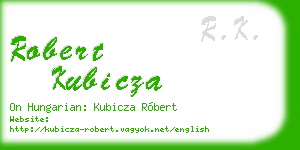 robert kubicza business card
